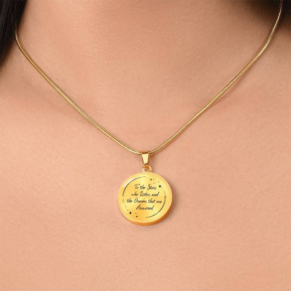 Acotar Graphic Circle Necklace Gift