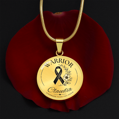 Cancer Engraved Graphic Necklace for Her