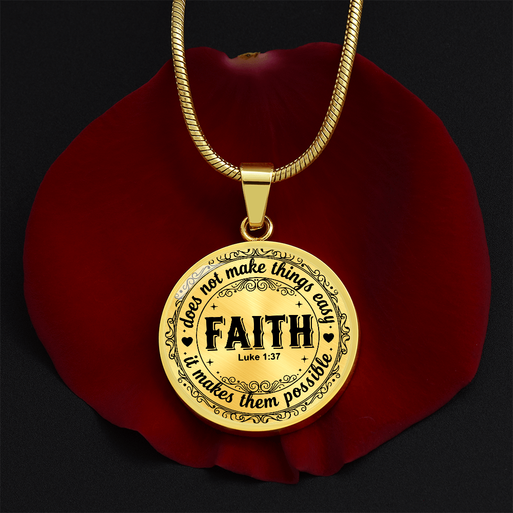 Faith Graphic Necklace For Daughter Granddaughter