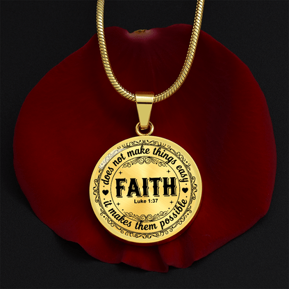 Faith Graphic Necklace For Daughter Granddaughter