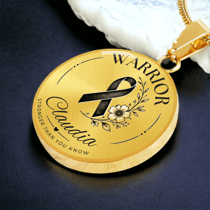 Cancer Engraved Graphic Necklace for Her