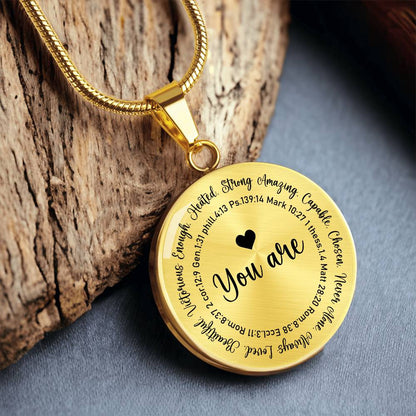 Personalized Engraving You Are Enough Necklace For Her