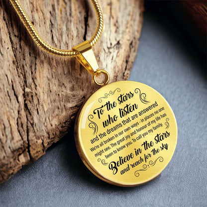 To the Stars who listen Acotar Engraved Graphic Necklace Gift for Her