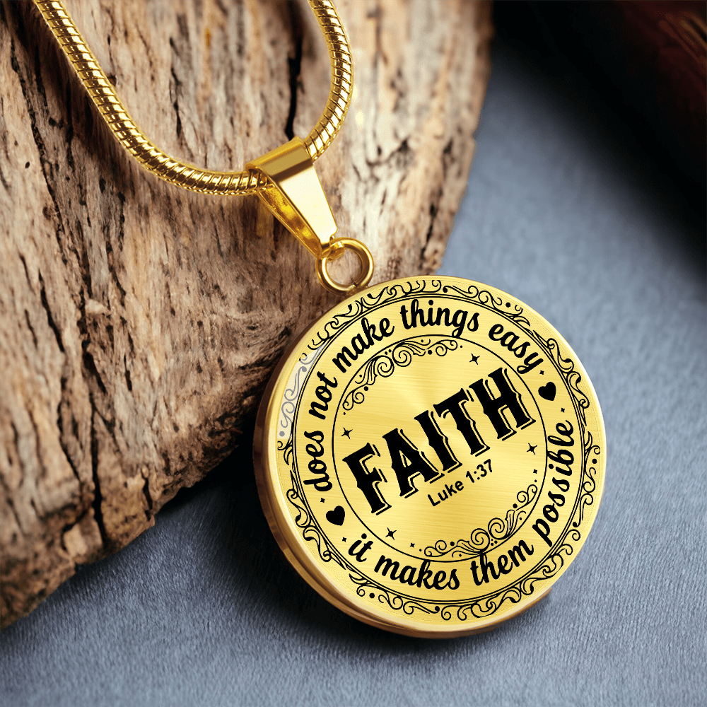 Faith Graphic Necklace For Daughter Granddaughter