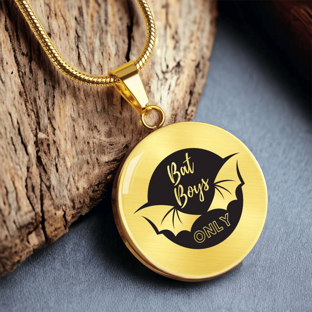 Bat Boys Acotar Graphic Circle Necklace Gift