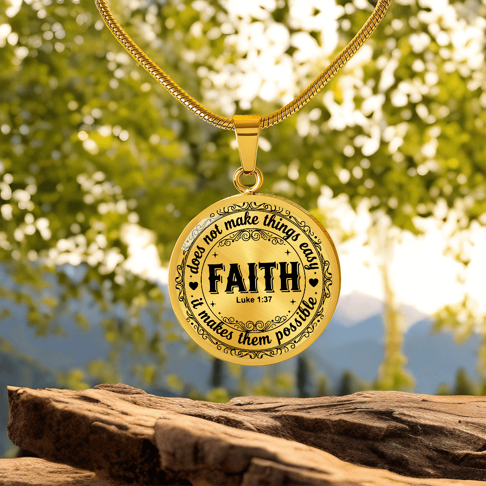 Faith Graphic Necklace For Daughter Granddaughter