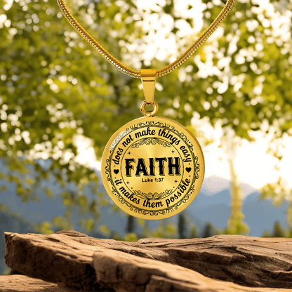 Faith Graphic Necklace For Daughter Granddaughter