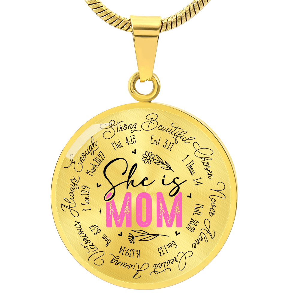 Personalized Bible verse Mom Graphic Necklace Gift