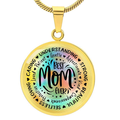 Best Mom Ever Engraved Graphic Necklace