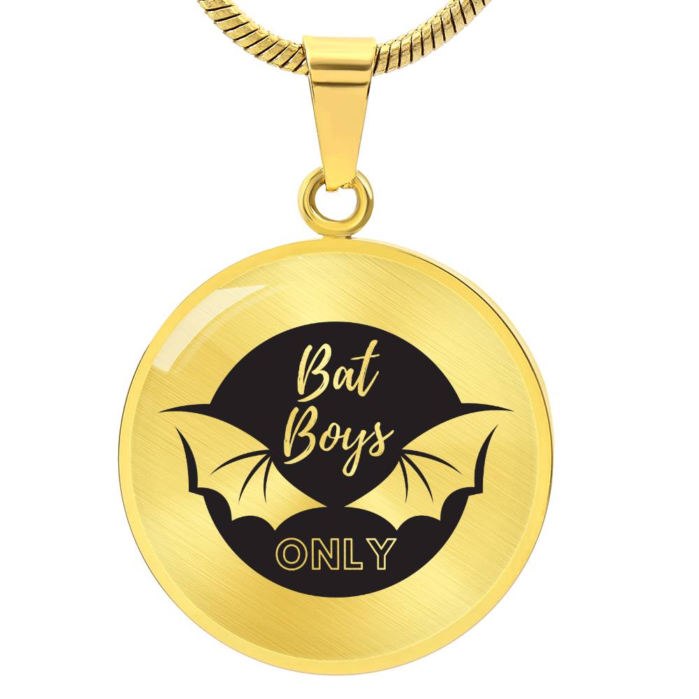 Bat Boys Acotar Graphic Circle Necklace Gift