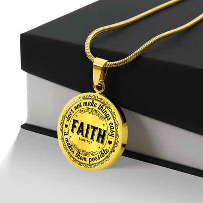 Faith Graphic Necklace For Daughter Granddaughter