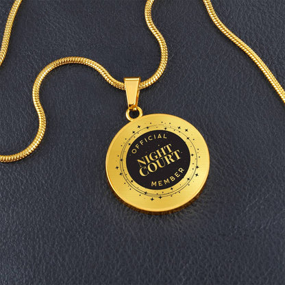 Night court Acotar Graphic Circle Necklace Gift