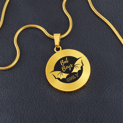 Bat Boys Acotar Graphic Circle Necklace Gift