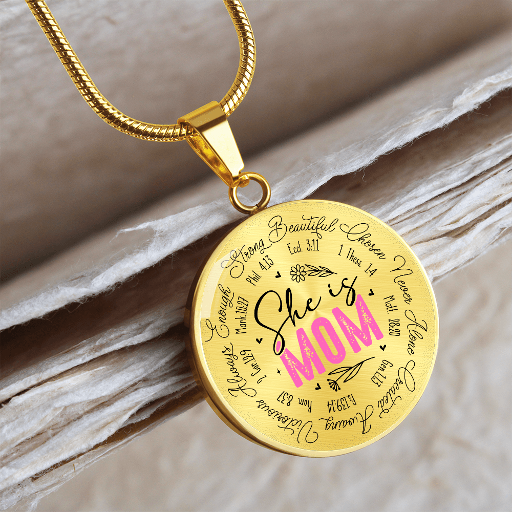 Personalized Bible verse Mom Graphic Necklace Gift