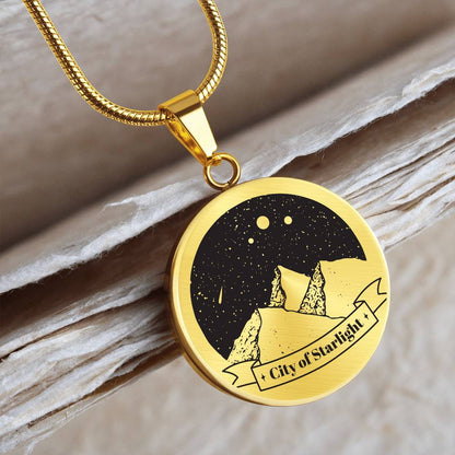 City of Starlight Graphic Circle Necklace Gift