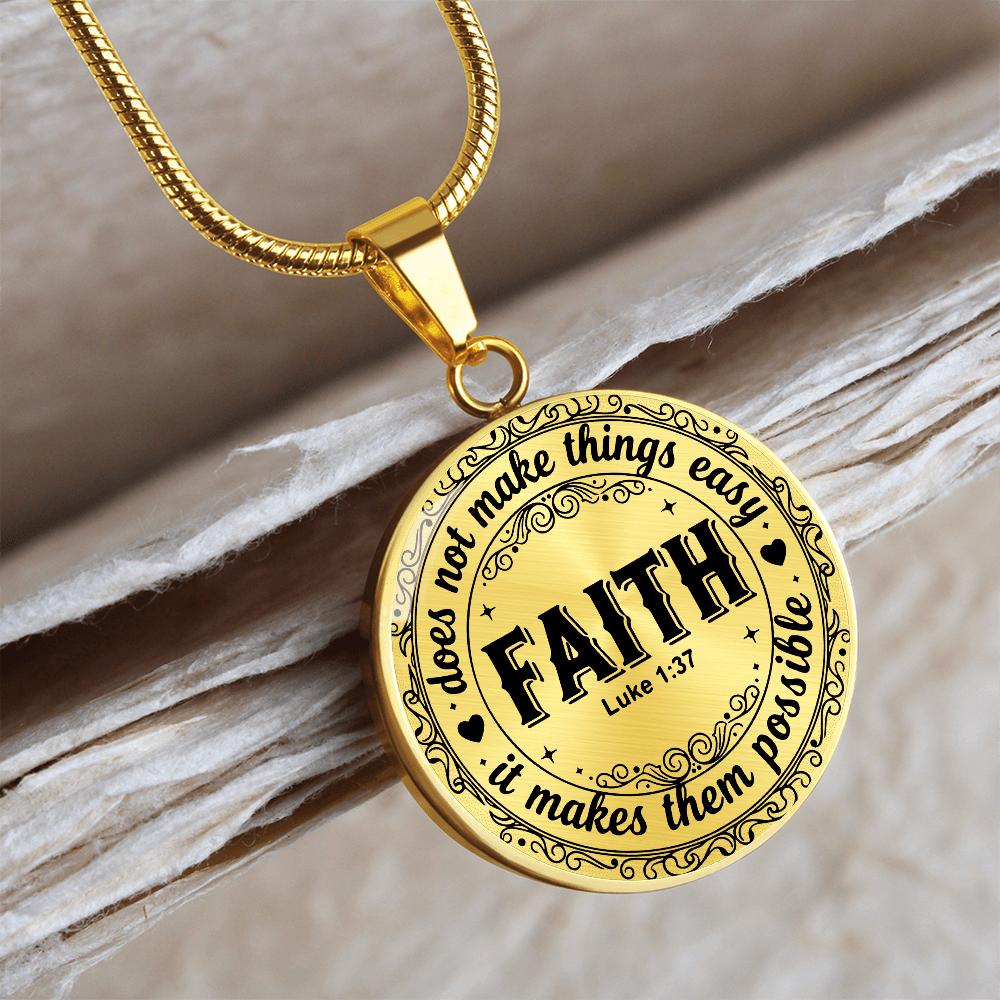 Faith Graphic Necklace For Daughter Granddaughter