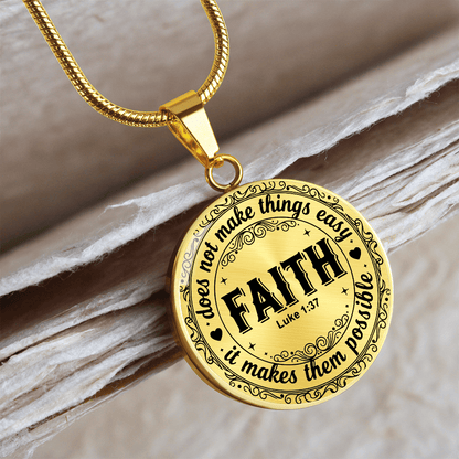 Faith Graphic Necklace For Daughter Granddaughter