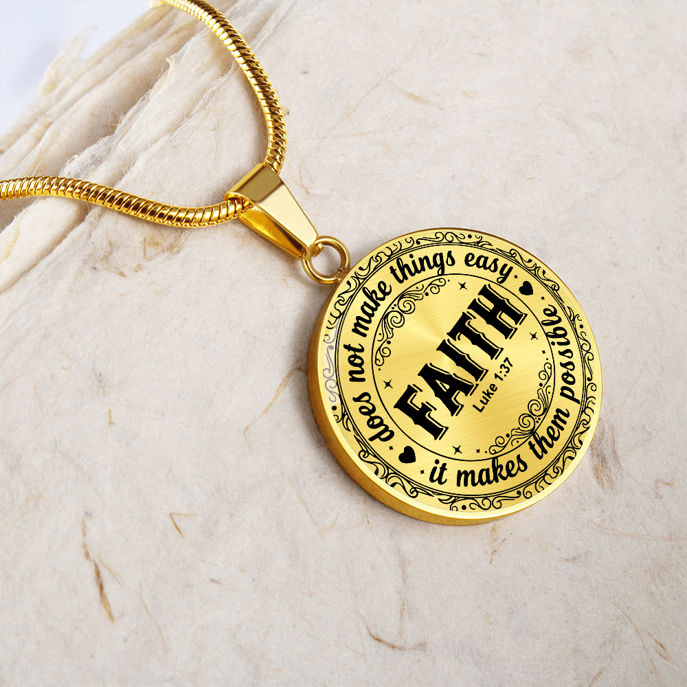 Faith Graphic Necklace For Daughter Granddaughter