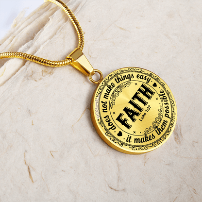 Faith Graphic Necklace For Daughter Granddaughter