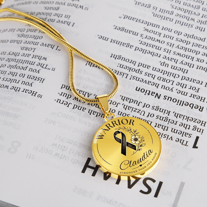 Cancer Engraved Graphic Necklace for Her