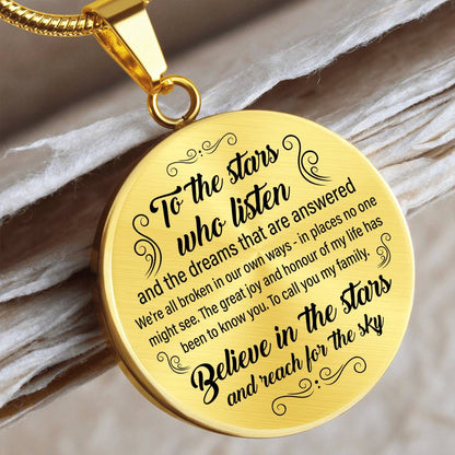 To the Stars who listen Acotar Engraved Graphic Necklace Gift for Her