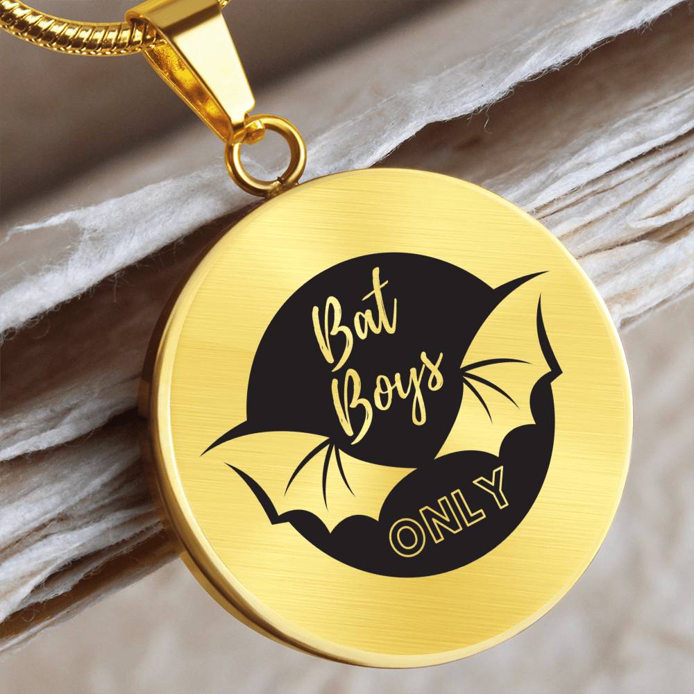 Bat Boys Acotar Graphic Circle Necklace Gift