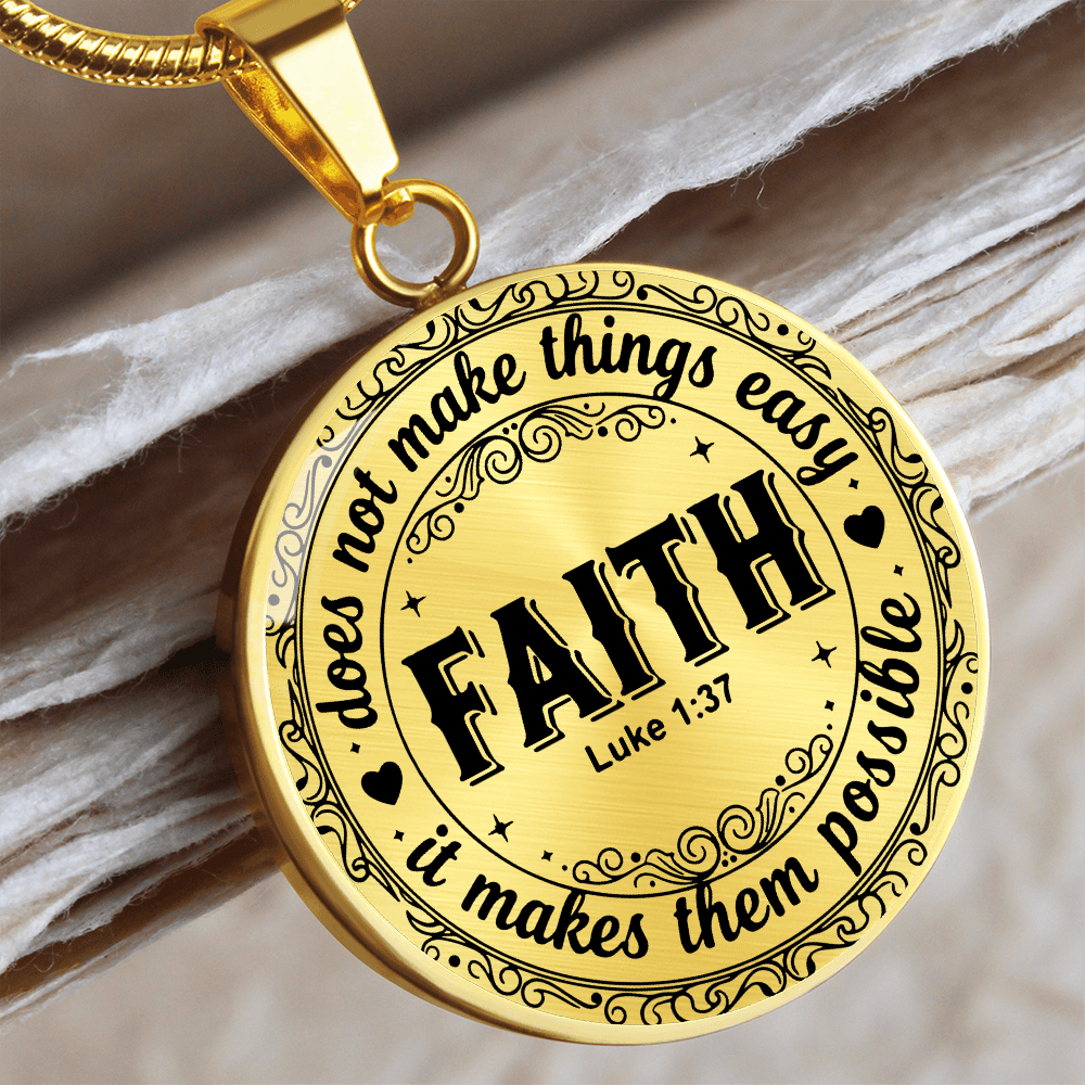 Faith Graphic Necklace For Daughter Granddaughter