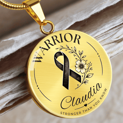 Cancer Engraved Graphic Necklace for Her