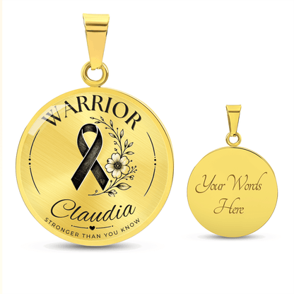 Cancer Engraved Graphic Necklace for Her