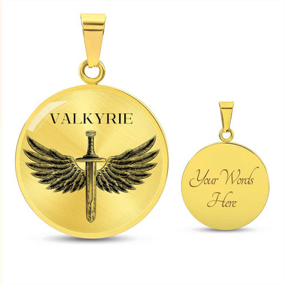 Valkyrie Acotar Graphic Circle Necklace Gift