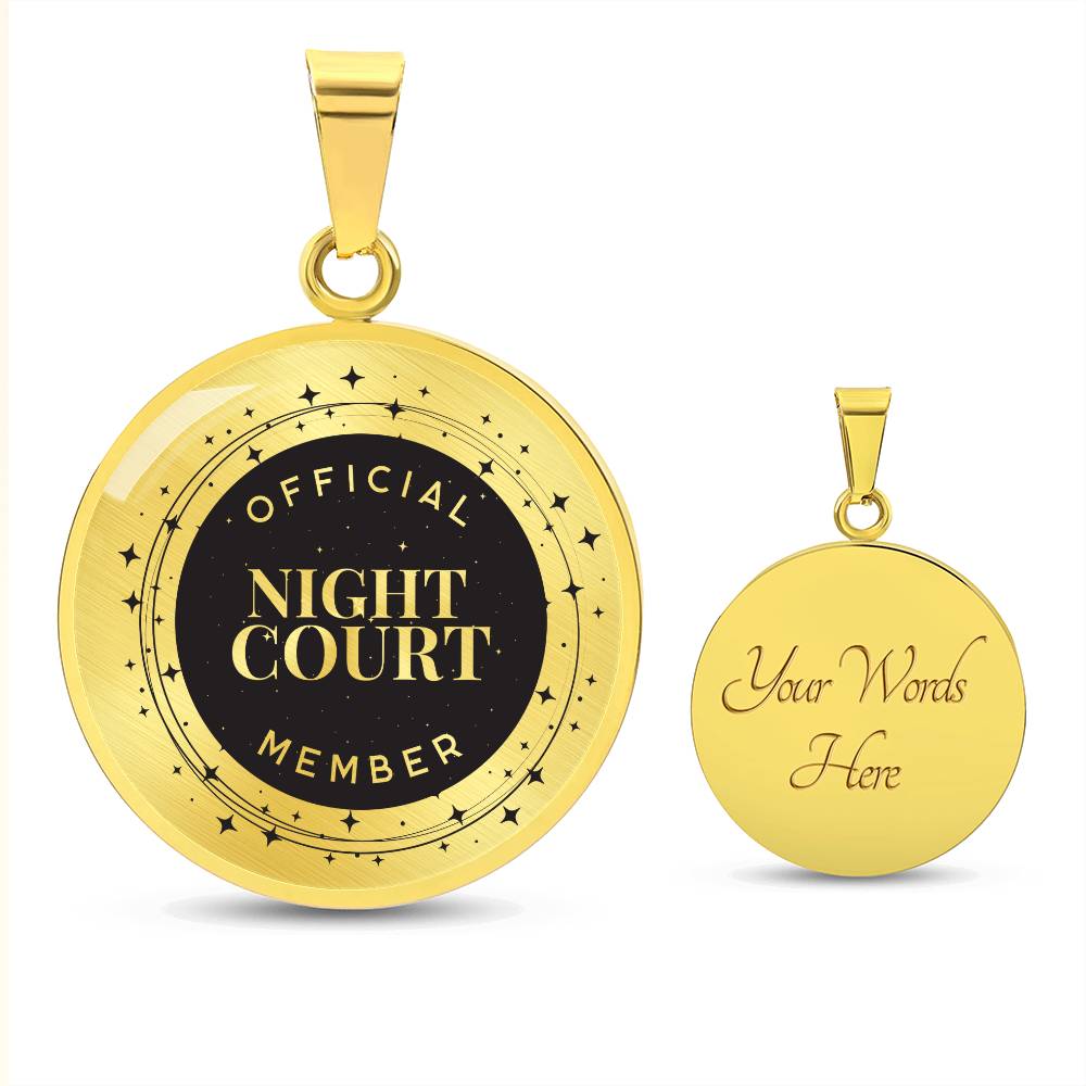 Night Court Acotar Graphic Circle Necklace Gift