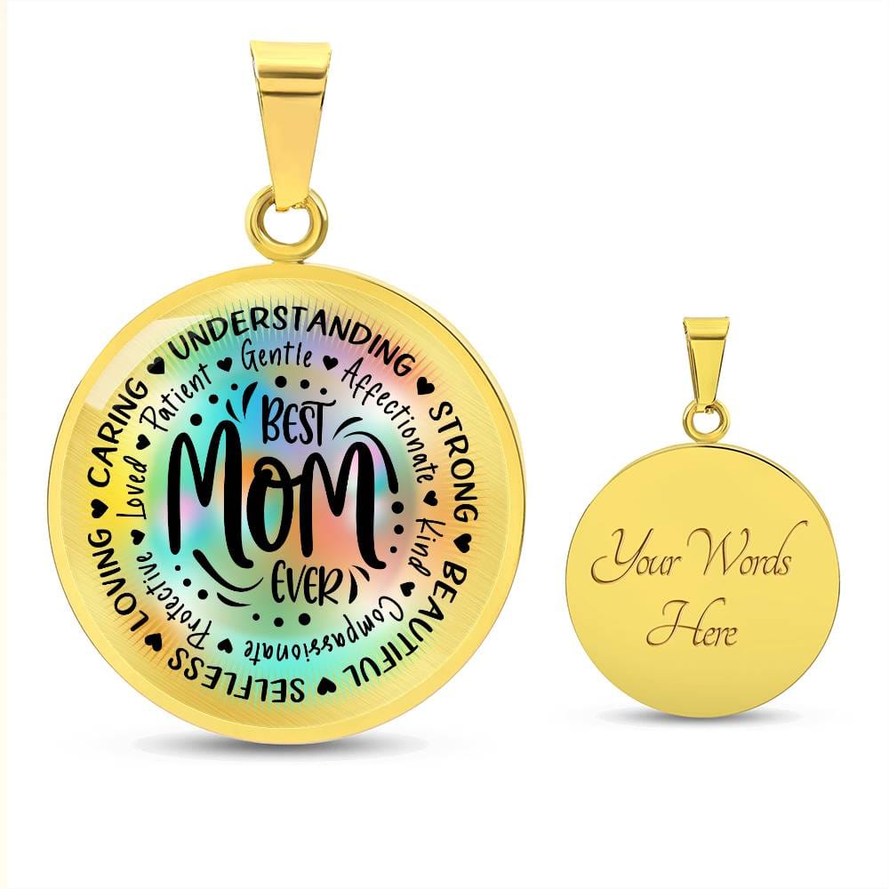 Best Mom Ever Engraved Graphic Necklace