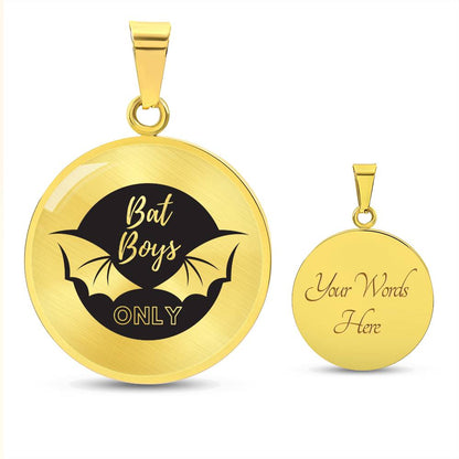 Bat Boys Acotar Graphic Circle Necklace Gift