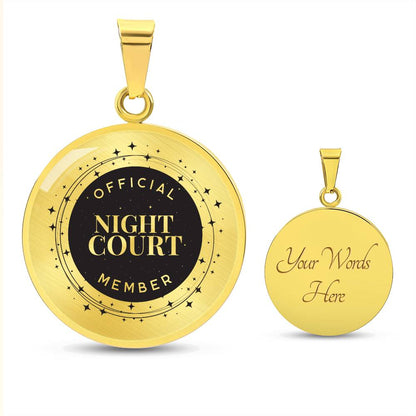 Night court Acotar Graphic Circle Necklace Gift