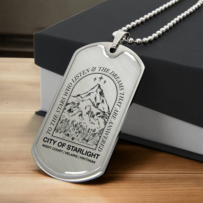 Acotar Graphic Military Chain Necklace Gift