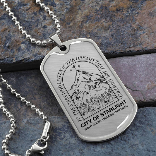 Acotar Graphic Military Chain Necklace Gift