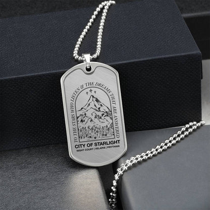 Acotar Graphic Military Chain Necklace Gift