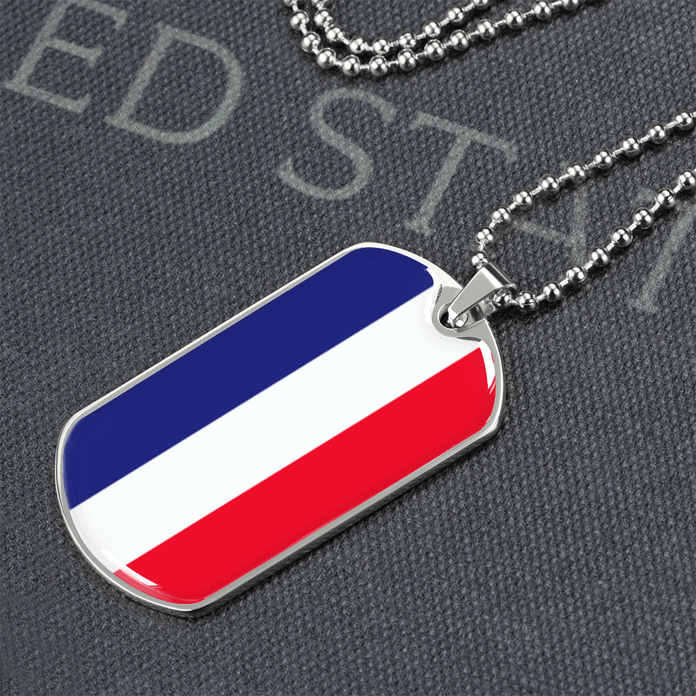 Italian Flag Graphic Necklace