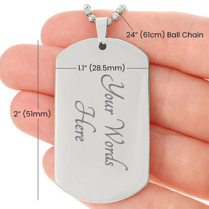 Personalized To my Son Dog Tag Necklace From Dad