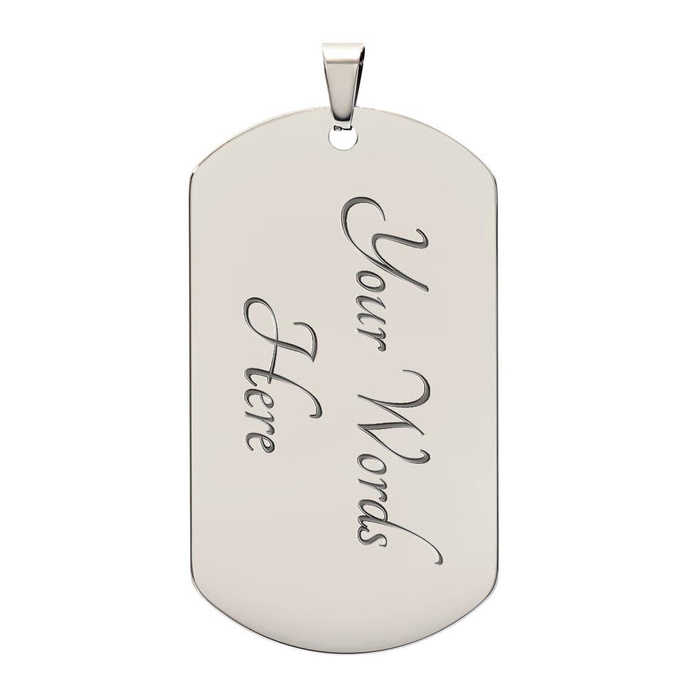 Personalized To my Son Dog Tag Necklace From Dad