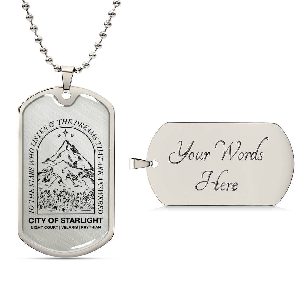 Acotar Graphic Military Chain Necklace Gift