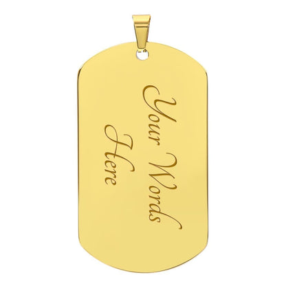 Personalized To my Daughter Dog Tag Necklace