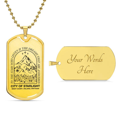 Acotar Graphic Military Chain Necklace Gift