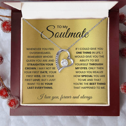 To My Soulmate heart Necklace From Husband Gift