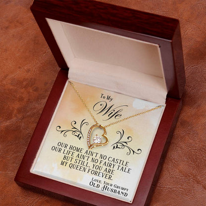 To My Wife Heart Necklace Gift