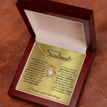 To My Soulmate heart Necklace From Husband Gift