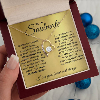 To My Soulmate heart Necklace From Husband Gift