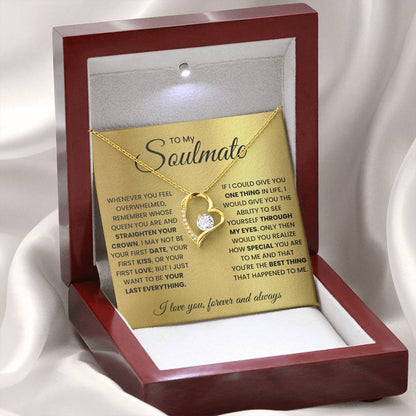 To My Soulmate heart Necklace From Husband Gift