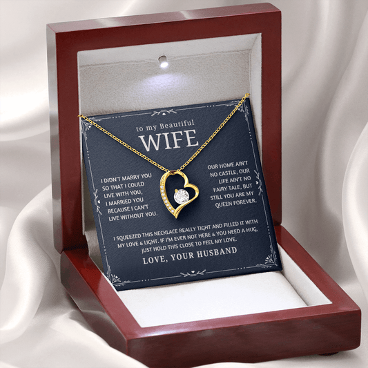 To My Wife Heart Necklace
