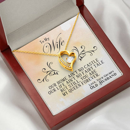 To My Wife Heart Necklace Gift